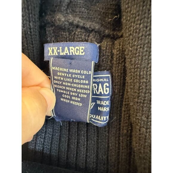 American Rag Cie Men's Sweater Grey & Black Sweater Vest with Wood Buttons XXL - Picture 6 of 12